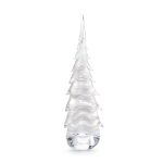 Hazdev Tree Snowdrift Evergreen Ribbon Textured Winter Inspired Glass - Image 9