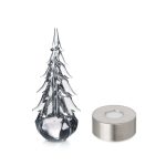 Hazdev Tree Five Sided Evergreen Faceted Textural Glass Sculpture - Image 15
