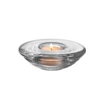Hazdev Votive Holder Swirl Wave Clear Glass Light Reflector - Image 6