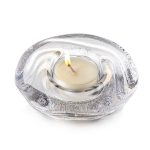 Hazdev Votive Holder Swirl Wave Clear Glass Light Reflector - Image 7