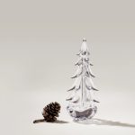 Hazdev Tree Five Sided Evergreen Faceted Textural Glass Sculpture - Image 4