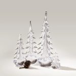 Hazdev Tree Five Sided Evergreen Faceted Textural Glass Sculpture - Image 2