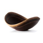 Hazdev Bowl Live Edge Walnut Cherry Artisan Cut Natural Grain