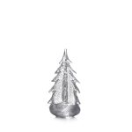 Hazdev Tree Silver Leaf Evergreen Infused Metallic Holiday Accent