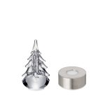 Hazdev Tree Five Sided Evergreen Faceted Textural Glass Sculpture - Image 13