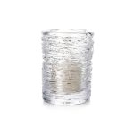 Hazdev Candle Holder Echo Lake Cylindrical Wrapped Glass Texture