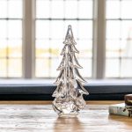 Hazdev Tree Five Sided Evergreen Faceted Textural Glass Sculpture - Image 8