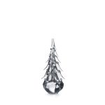 Hazdev Tree Five Sided Evergreen Faceted Textural Glass Sculpture