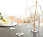 Hazdev Martini Glass Woodbury Squared Bowl Chill Textured Cocktailware - Image 3