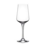 Hazdev White Wine Glass Vintner Pulled Stem Ripple Bowl Design