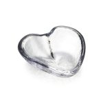 Hazdev Tray Heart Shape Textured Glass Sentimental Gift Dish
