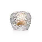 Hazdev Votive Holder Snowball Crushed Texture Icy Inspired Glass