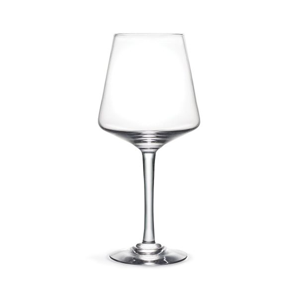Hazdev Red Wine Glass Vintner Broad Bowl Ripple Textured Sommelier Style