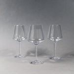 Hazdev Red Wine Glass Vintner Broad Bowl Ripple Textured Sommelier Style - Image 2