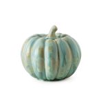 Hazdev Pumpkin Sculpture Crystalline Glaze Celestial Harvest Accent - Image 9