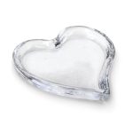 Hazdev Tray Heart Shape Clear Glass Sentimental Gift Dish