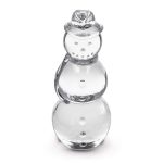 Hazdev Sculpture Snowman Handblown Clear Glass Holiday Display - Image 6