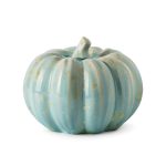 Hazdev Pumpkin Sculpture Crystalline Glaze Celestial Harvest Accent - Image 10