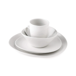 Hazdev Dinnerware Alabaster Asymmetrical Matte Glazed Stoneware