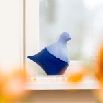 Hazdev Dove Sculpture Pottery Peace Inspired Blue Hue Gift - Image 4