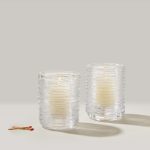 Hazdev Candle Holder Echo Lake Cylindrical Wrapped Glass Nature Inspired - Image 2