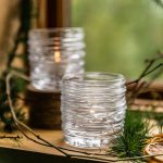 Hazdev Tealight Holder Echo Lake Wrapped Glass Cluster Display Set - Image 4