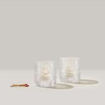 Hazdev Tealight Holder Echo Lake Wrapped Glass Cluster Display Set - Image 2