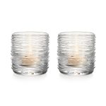Hazdev Tealight Holder Echo Lake Wrapped Glass Cluster Display Set