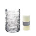 Hazdev Candle Holder Echo Lake Cylindrical Wrapped Glass Texture - Image 12
