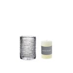 Hazdev Candle Holder Echo Lake Cylindrical Wrapped Glass Texture - Image 13