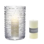 Hazdev Candle Holder Echo Lake Cylindrical Wrapped Glass Texture - Image 15