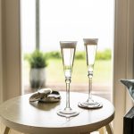 Hazdev Flute Hartland Globe Stem Wedding Toast Handblown Pair - Image 4