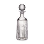Hazdev Decanter Montpelier Ribbed Glass Fluted Architecture Inspired