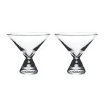 Hazdev Martini Glass Stemless Rounded Bowl Minimalist Cocktail Vessel