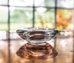 Hazdev Votive Holder Swirl Wave Clear Glass Light Reflector - Image 3