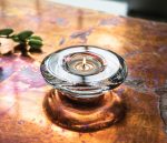 Hazdev Votive Holder Swirl Wave Clear Glass Light Reflector - Image 2
