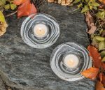 Hazdev Votive Holder Swirl Wave Clear Glass Light Reflector - Image 4