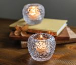 Hazdev Votive Holder Snowball Crushed Texture Icy Inspired Glass - Image 4