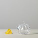 Hazdev Pumpkin Sculpture Crackle Finish Autumn Inspired Glass Accent - Image 3