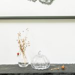 Hazdev Pumpkin Sculpture Crackle Finish Autumn Inspired Glass Accent - Image 5