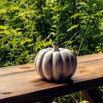 Hazdev Pumpkin Sculpture Crystalline Glaze Celestial Harvest Accent - Image 6