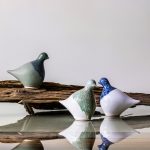 Hazdev Dove Sculpture Pottery Peace Inspired Blue Hue Gift - Image 6