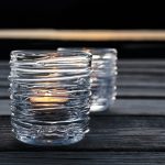 Hazdev Tealight Holder Echo Lake Wrapped Glass Cluster Display Set - Image 3