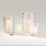 Hazdev Candle Holder Echo Lake Cylindrical Wrapped Glass Texture - Image 2