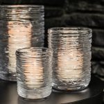Hazdev Candle Holder Echo Lake Cylindrical Wrapped Glass Texture - Image 11