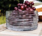 Hazdev Bowl Echo Lake Wrapped Glass Textured Centerpiece Design - Image 4