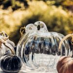 Hazdev Pumpkin Sculpture Twisted Stem Art Glass Abundance Symbol - Image 2