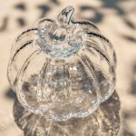 Hazdev Pumpkin Sculpture Crackle Finish Autumn Inspired Glass Accent - Image 7