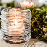 Hazdev Tealight Holder Echo Lake Wrapped Glass Cluster Display - Image 7