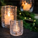 Hazdev Tealight Holder Echo Lake Wrapped Glass Cluster Display - Image 5